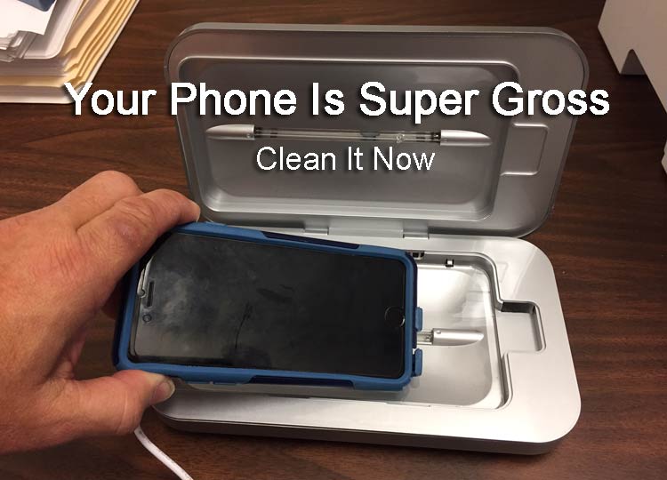Cleaning a Cell Phone with UV Light